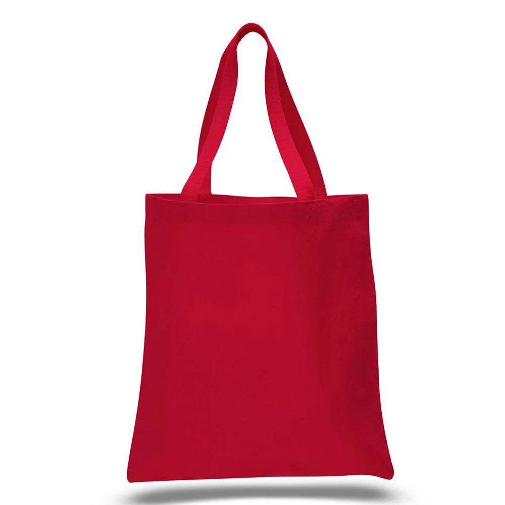 12 Oz. Colored Canvas Simple Tote Bag Printed with a Customizable BLOCK SPORT COLLECTION Design