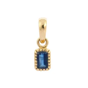 14K Gold Sapphire Pendant