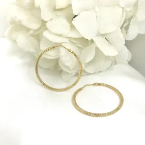 18k/925 Vermeil Sparkle Cut Hoops