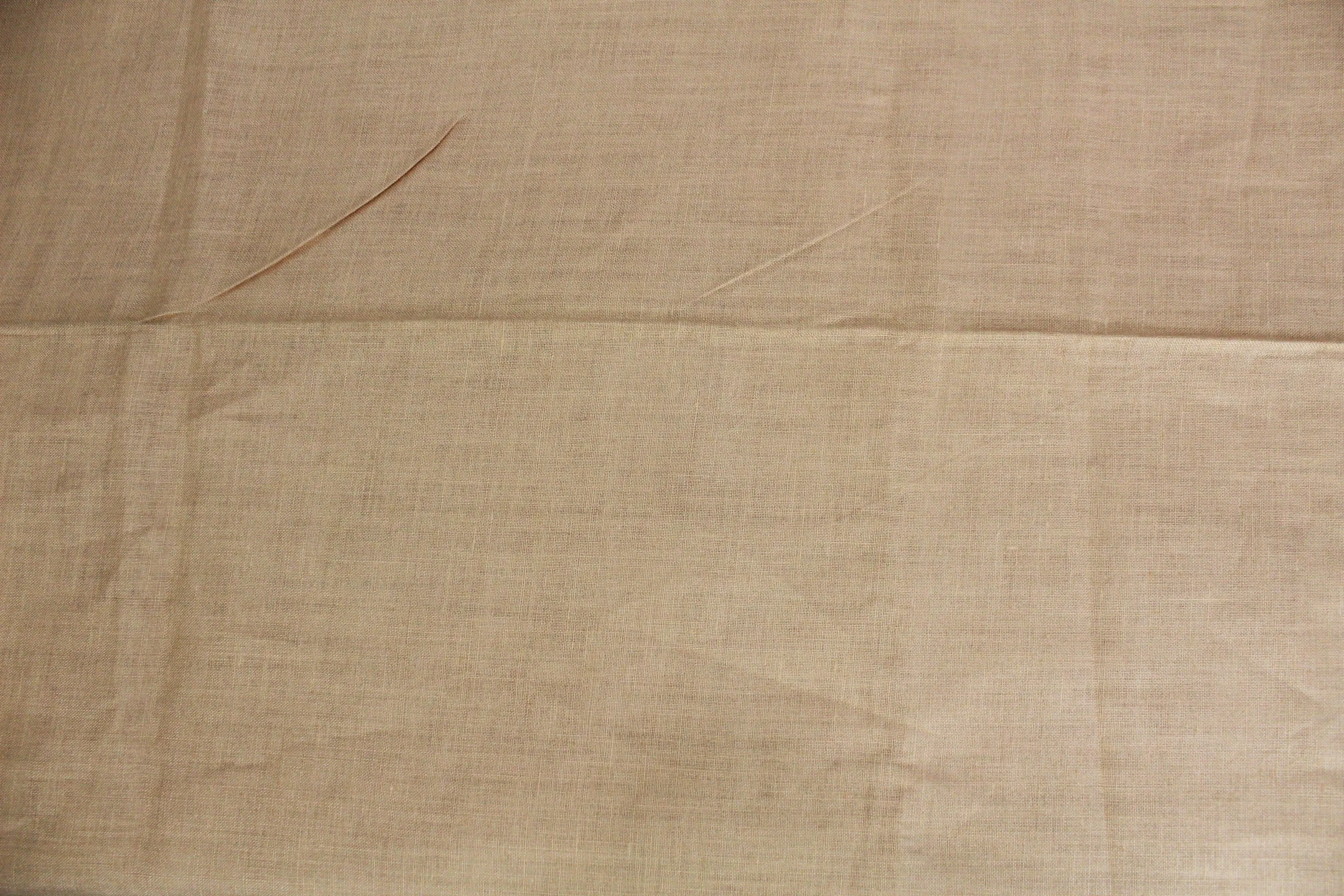 1950s Peach Pink Linen Fabric, 3 Yards Long x 2.2 Yards Wide