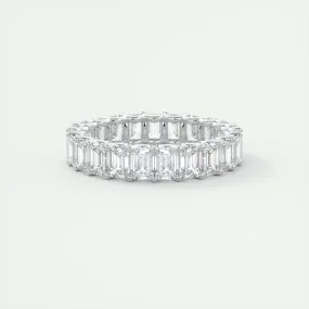 4.60 Emerald Cut Full Eternity Moissanite Bridal Wedding Band