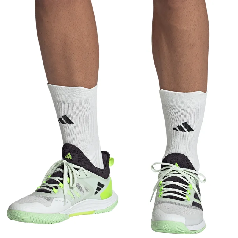 Adidas Adizero Ubersonic 4.1 Tennis Shoes - White/Black/Lucid Lemon