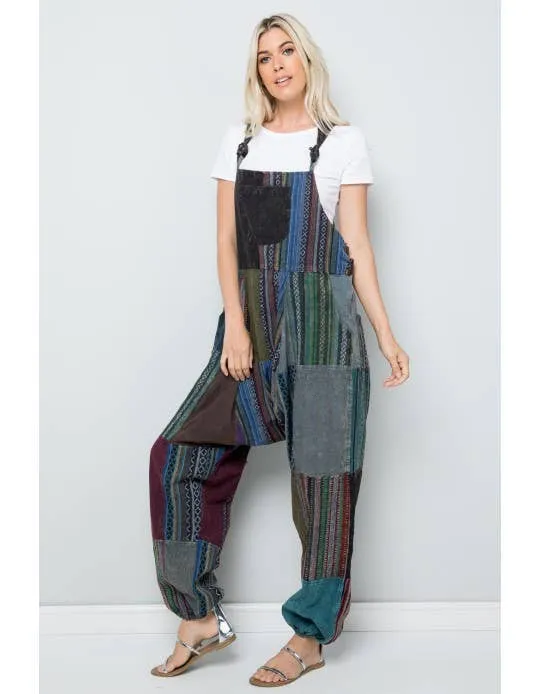 Assorted patchwork overall