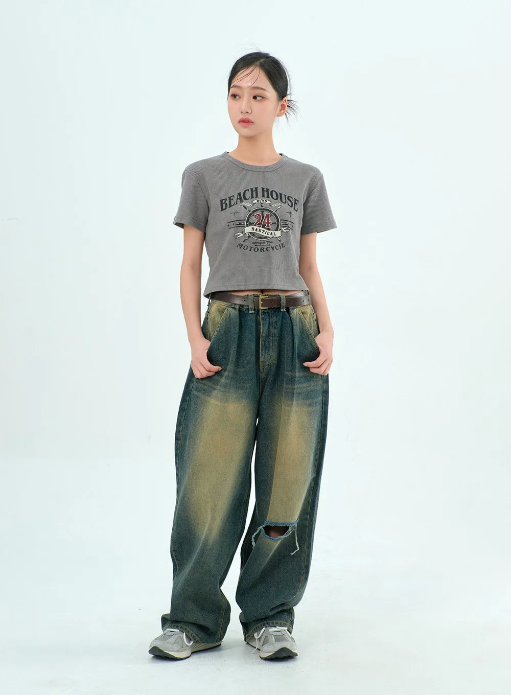 Baggy Dark Wash Jeans BY308