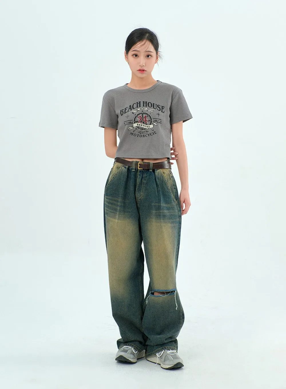 Baggy Dark Wash Jeans BY308