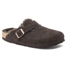 BIRKENSTOCK Women's Boston Shearling Suede Leather (Mocha)