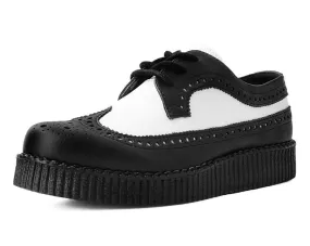 Black & White Wingtip TUKskin Viva Low Creeper