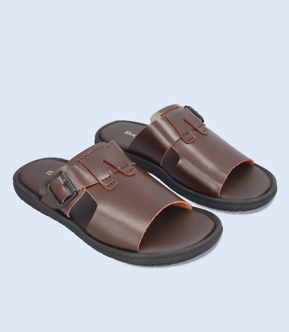 BM5482-BROWN-Men Casual Slippers