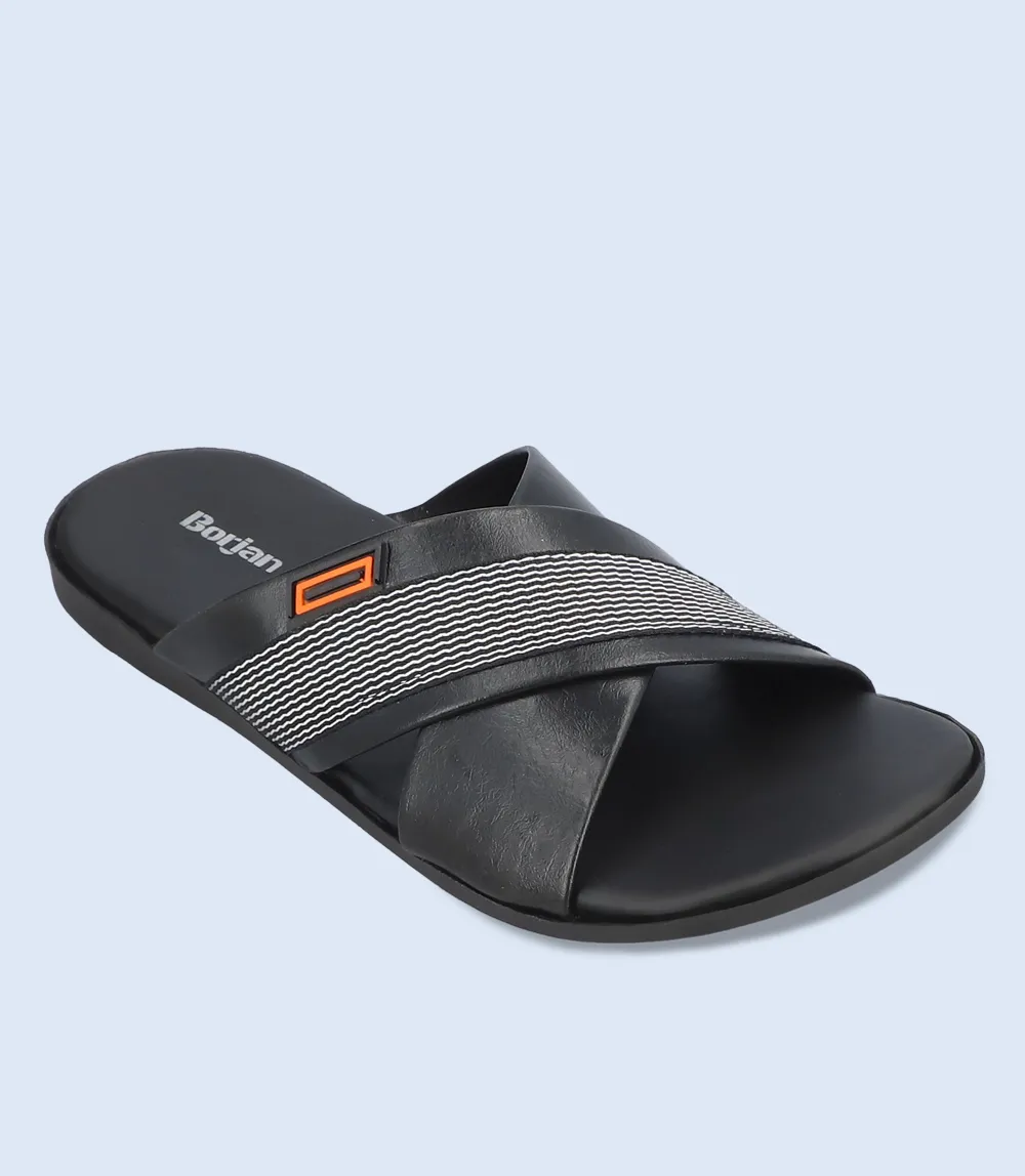 BM5551-Black-Men Slipper