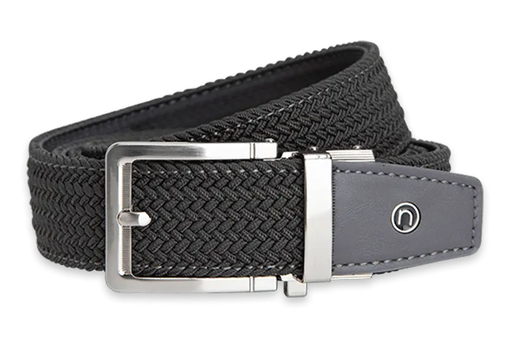 Braided Grey, 1 3/8 Strap, Golf Belt