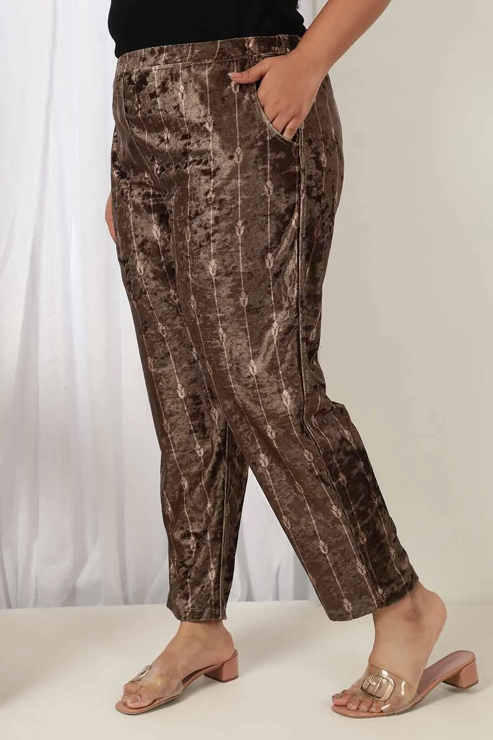 Brown Velvet Pant