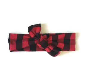 Buffalo Plaid Top Knot