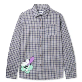 Butter Goods Bug Out LS Plaid Shirt Navy