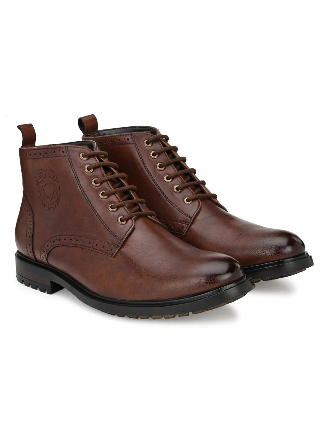 Cavalry Tan Lace-Up Boots