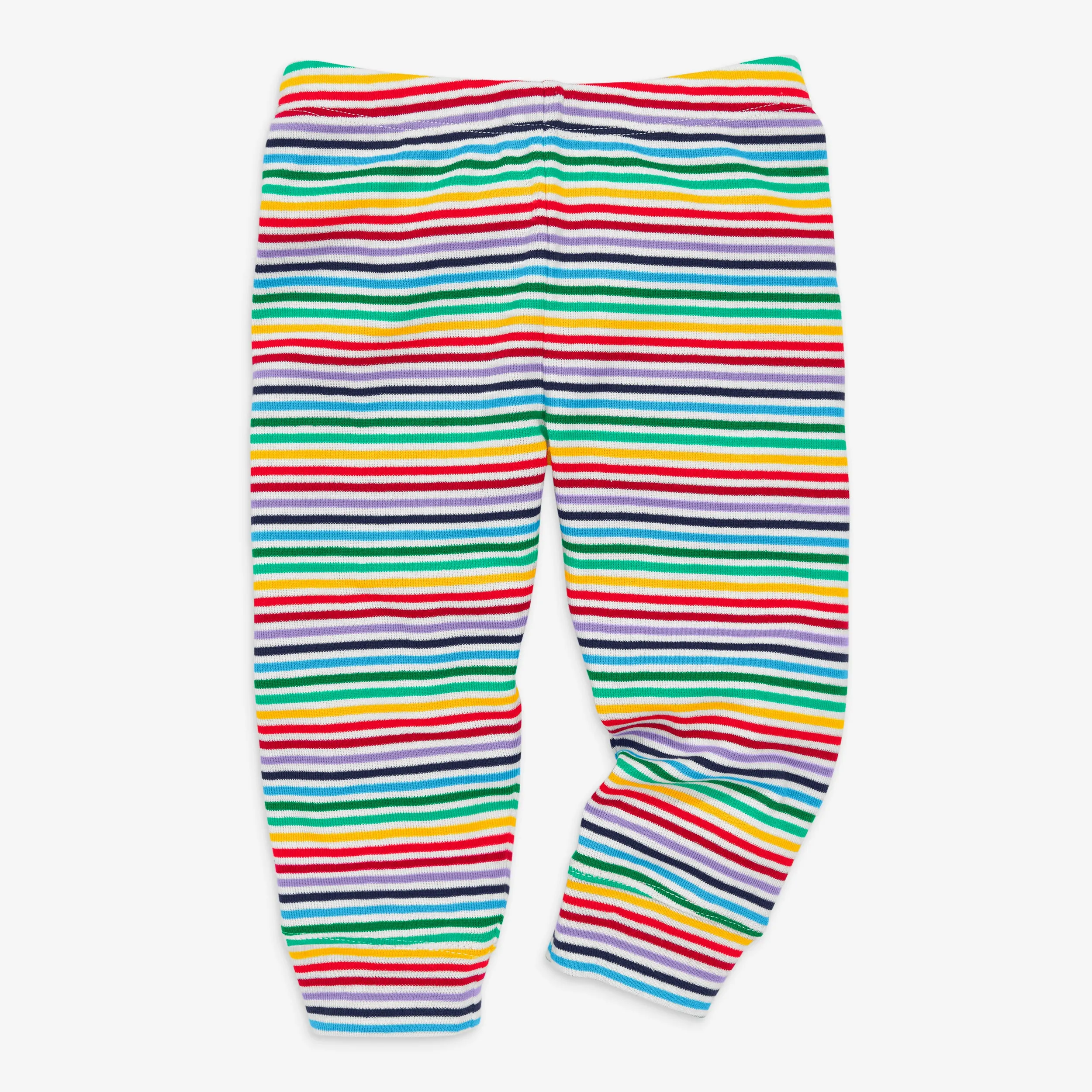 Clearance baby organic pant in mini rainbow stripe