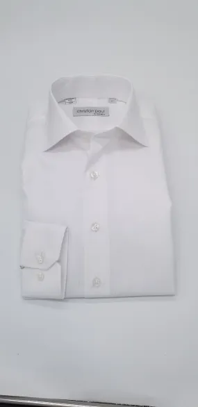 Contemporary Fit Tone on Tone Dress Shirt Z692 White