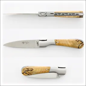 Corsican Pialincu Folding Knife Burled Beech End Grain