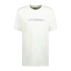 CP COMPANY Large Embossed Chest Logo T-Shirt White