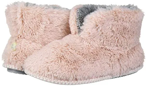 Dearfoams Women's Pile Bootie Slipper, Pink, Medium Standard US Width US