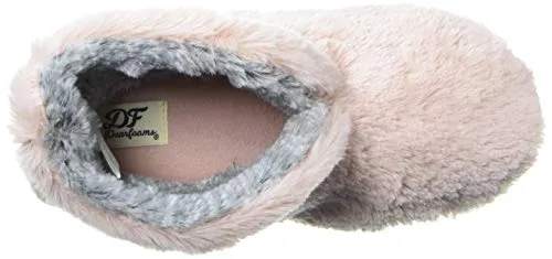 Dearfoams Women's Pile Bootie Slipper, Pink, Medium Standard US Width US