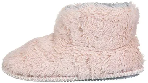 Dearfoams Women's Pile Bootie Slipper, Pink, Medium Standard US Width US