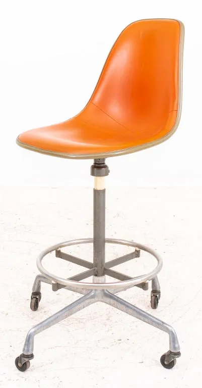 Eames Aluminum Group Shell Bar or Drafting Stools