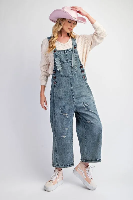 Elana Overalls in Denim