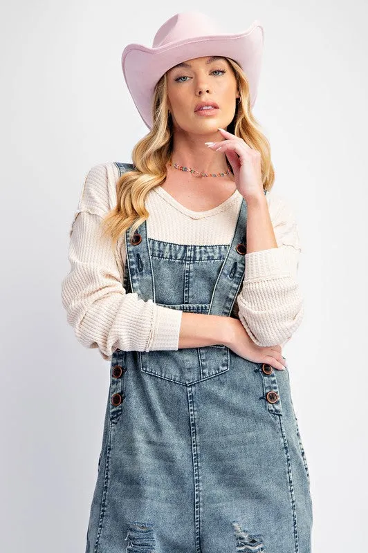 Elana Overalls in Denim