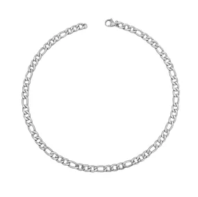 Figaro Chain Necklace (Silver)