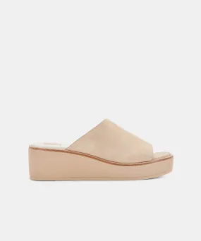 FRETA WEDGES DUNE SUEDE - re:vita