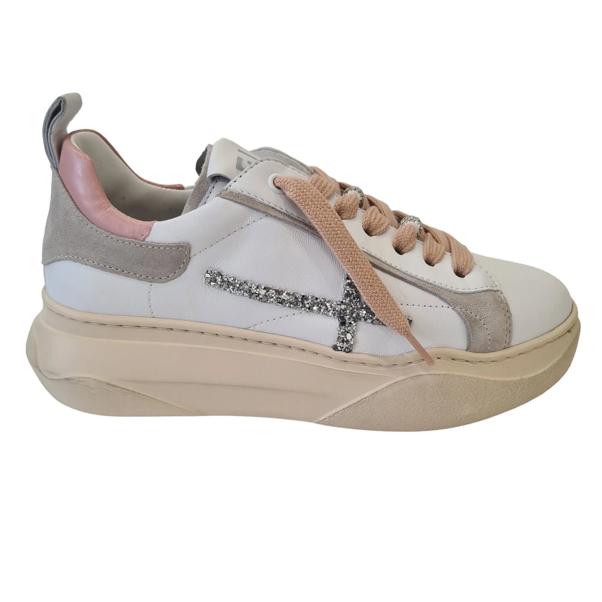 Gio  Sneakers Bianca-Rosa Donna Rif.16