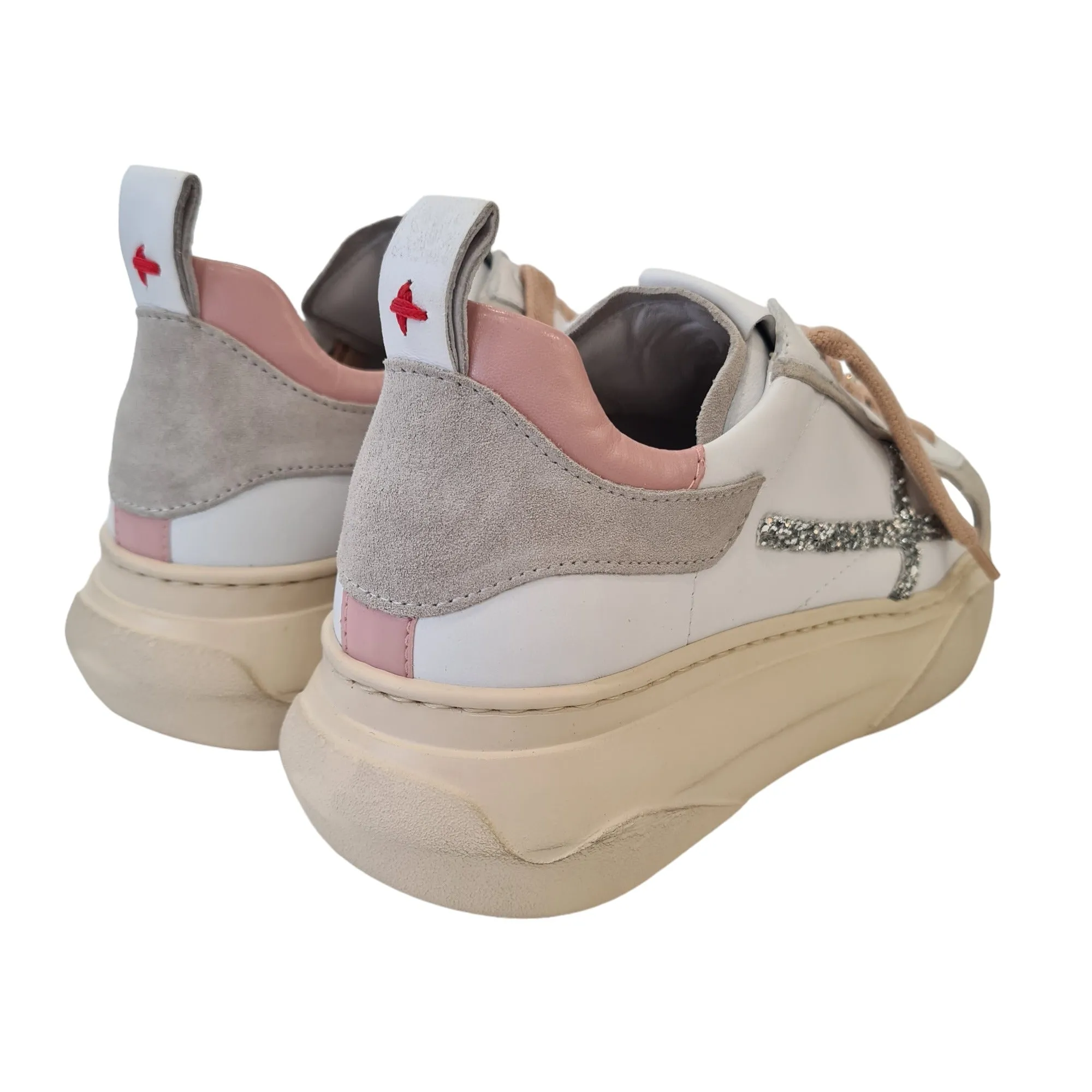 Gio  Sneakers Bianca-Rosa Donna Rif.16