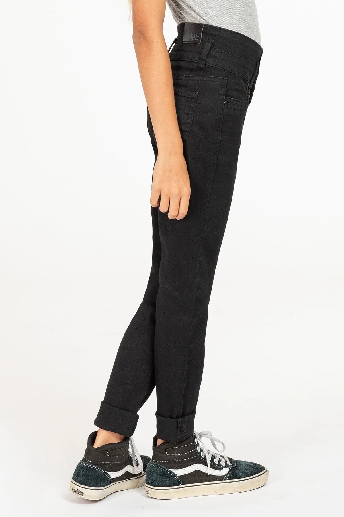 Girls High-Waist 3-Button Skinny Jegging