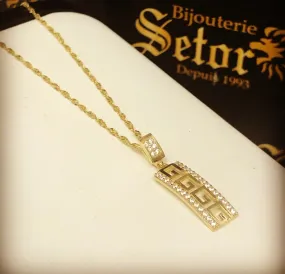 Greek key necklace & pendant