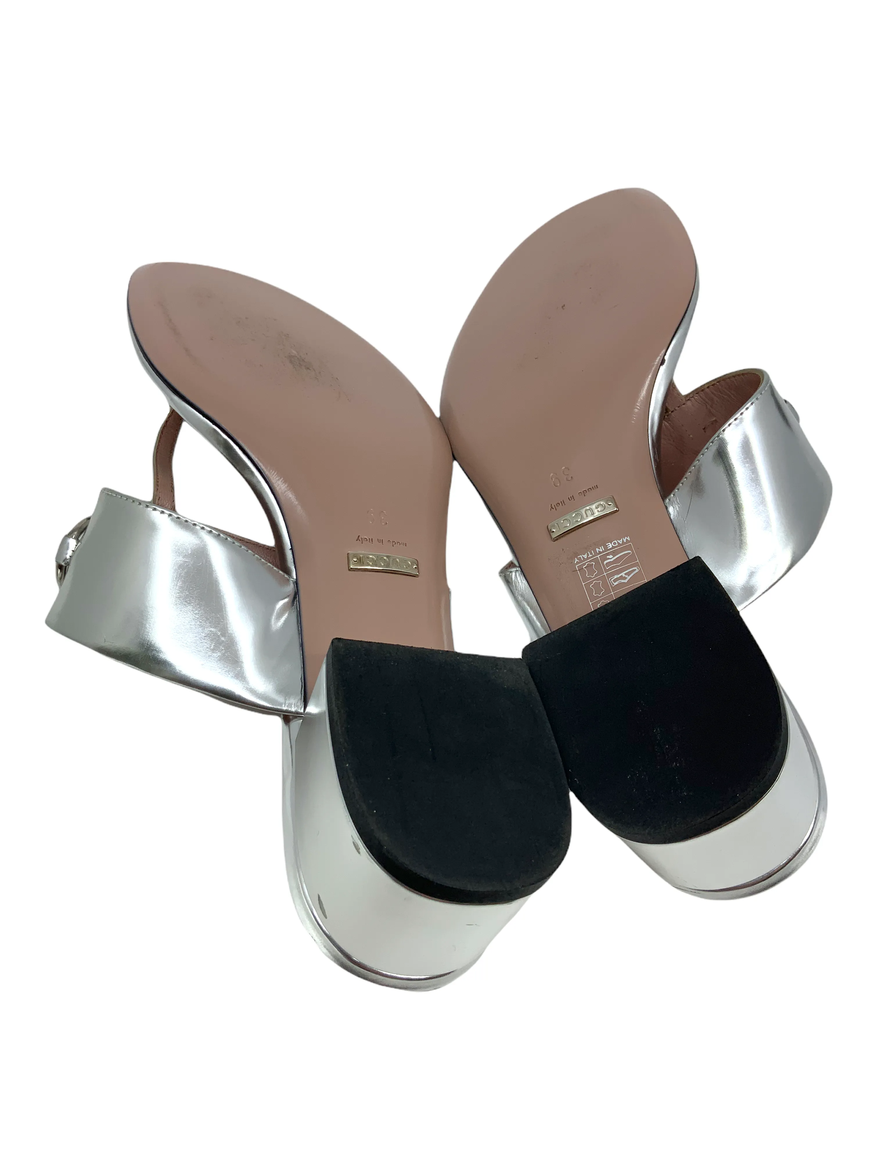 Gucci Patent Leather Horsebit Thong Sandals Size 9