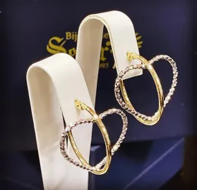 Heart hoop earrings