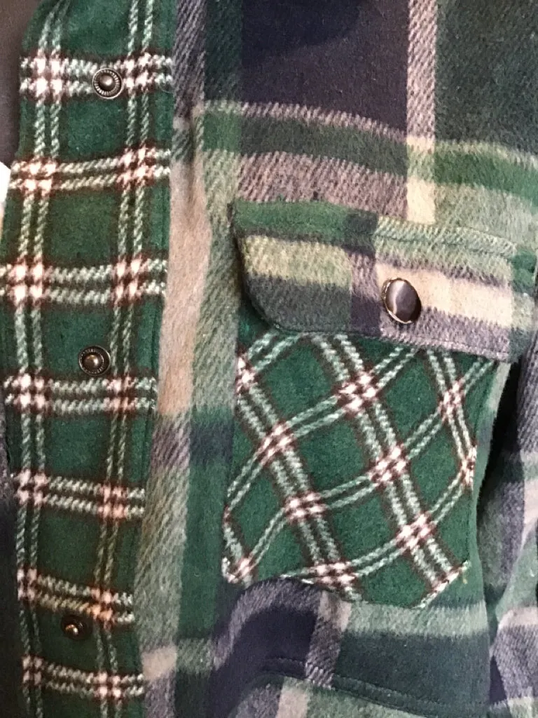 Hunter Green Mixed Plaid Shacket - Small to 2X