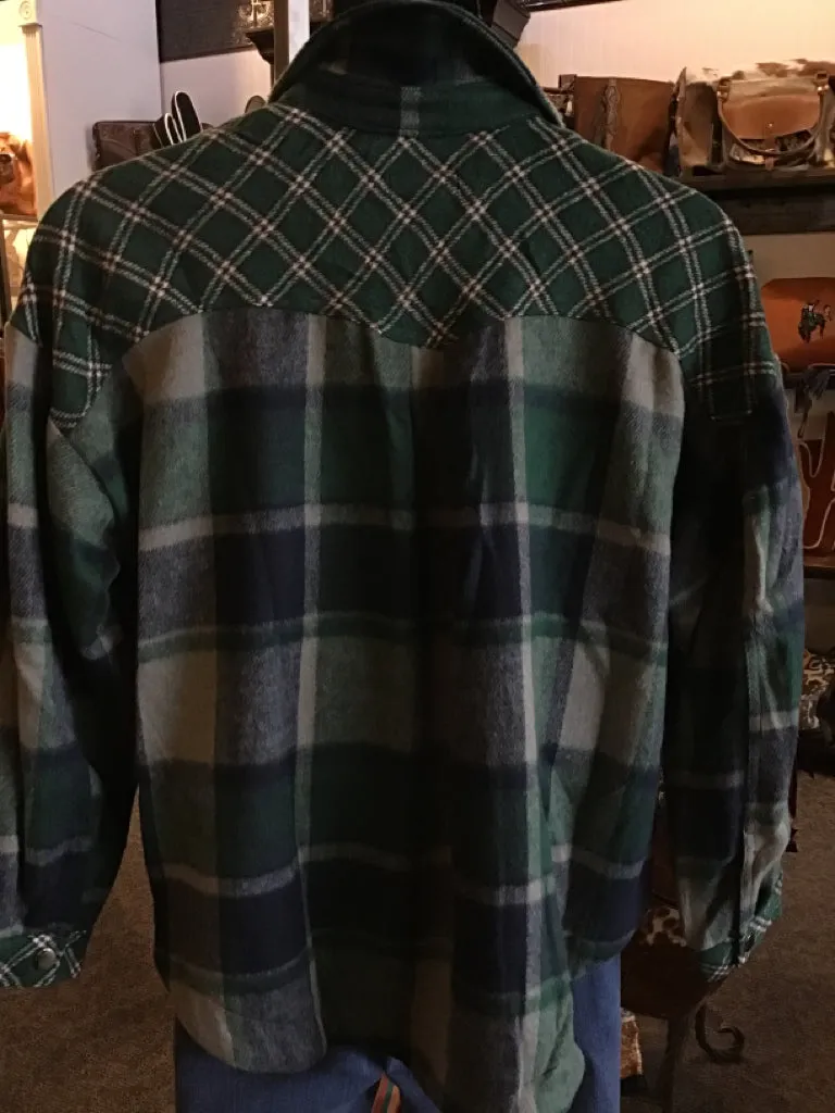 Hunter Green Mixed Plaid Shacket - Small to 2X