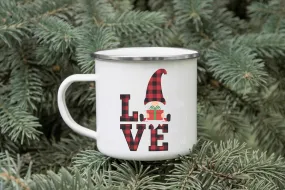 Love Gnome Christmas Enamel Mug