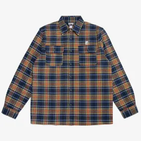 mens billionaire boys club contact woven flannel (maritime)