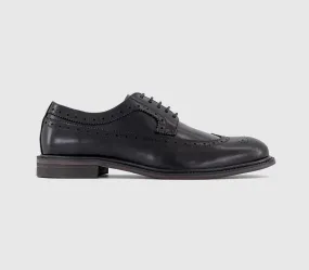 Mens Office Mackay Longwing Brogues Black Leather