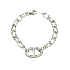 Modern Chunky Chain Bracelet Silver