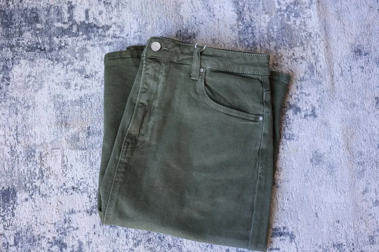 Moss Green Brown RISEN Denim Skirt • 1X(10/12) - 3X(14/16) PLUS