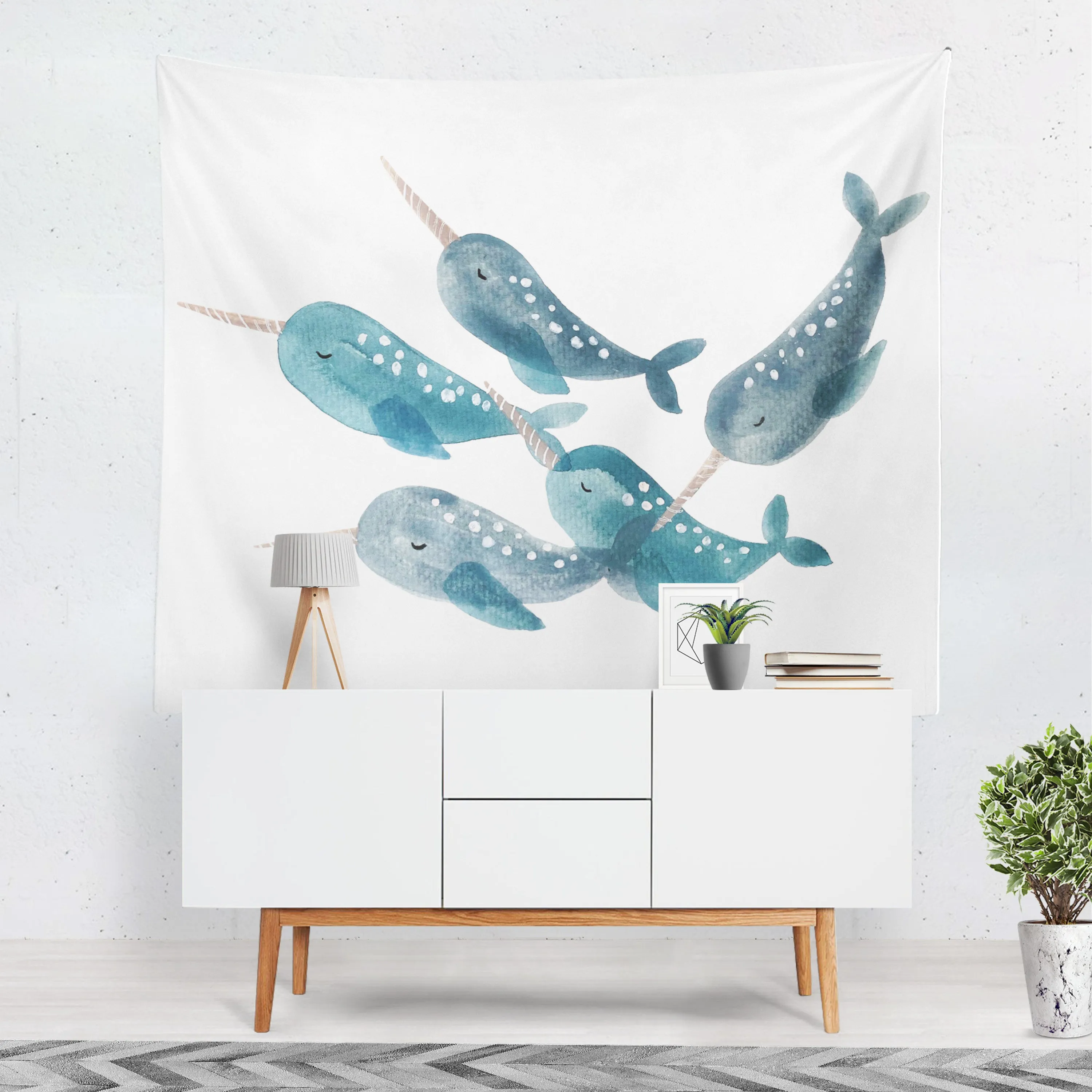 Narwhal Landscape Tapestry