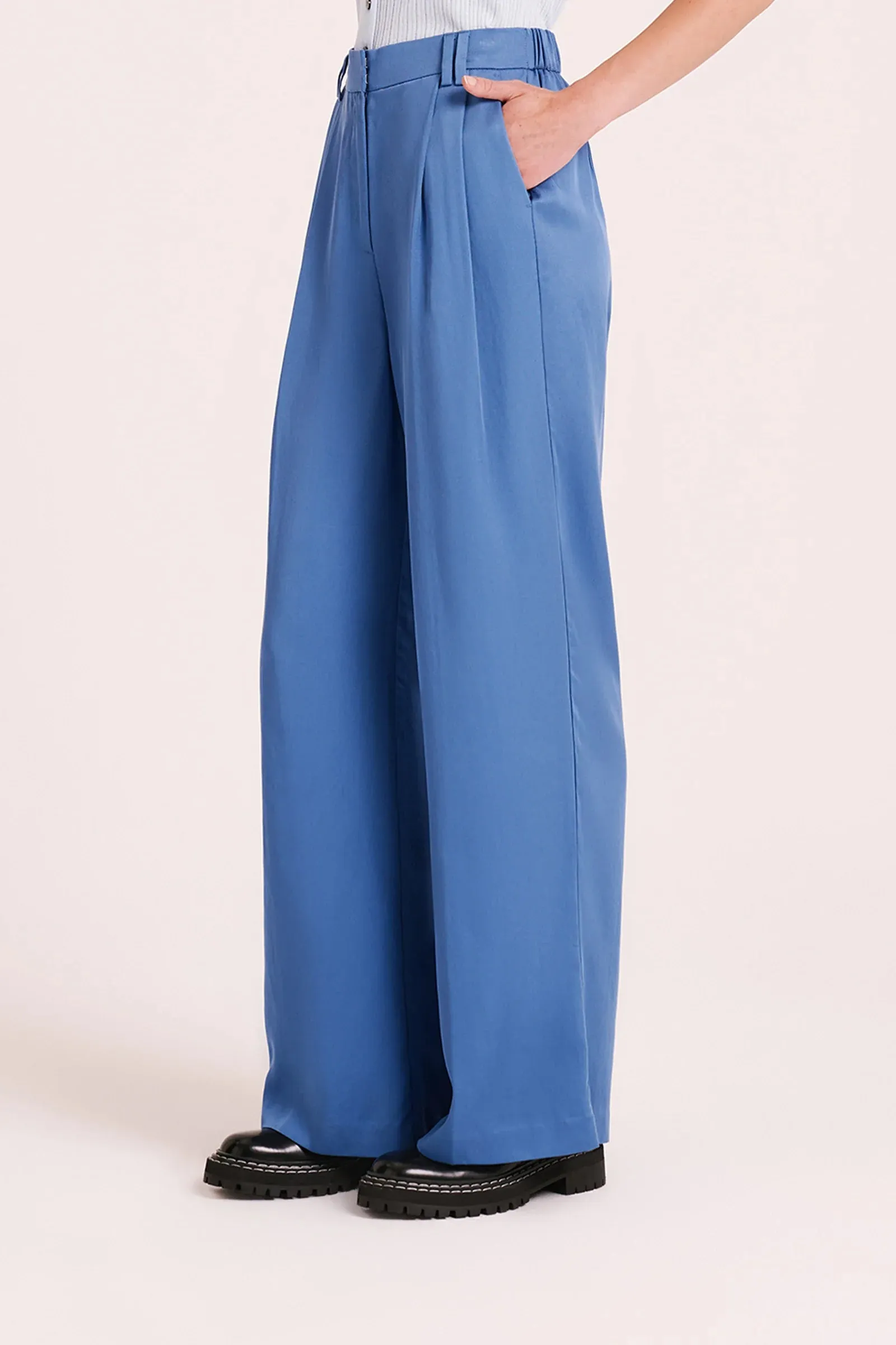 Nude Lucy | Iris Tencel Pant - Cerulean