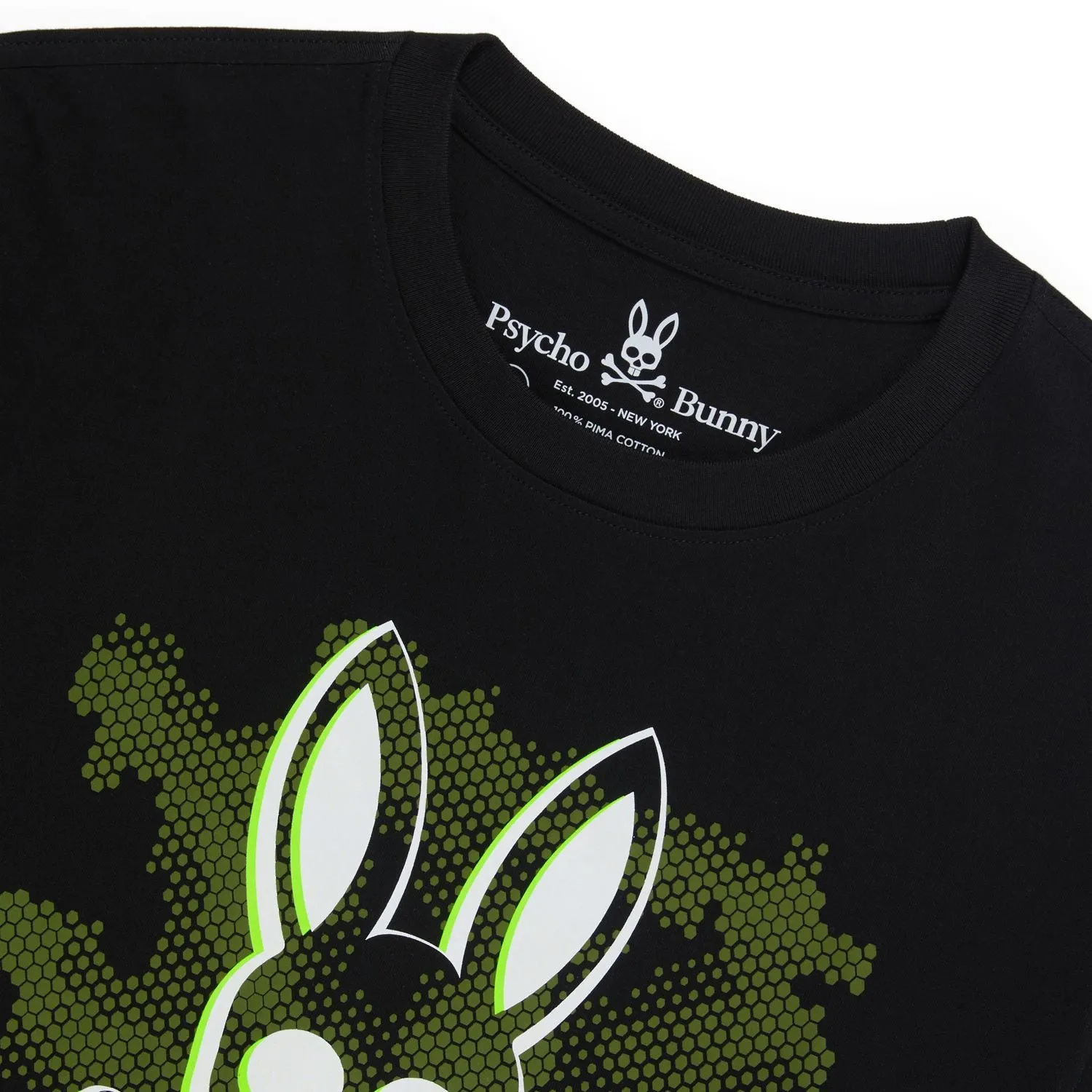 Psycho Bunny Mens Rockaway Graphic Tee - Black