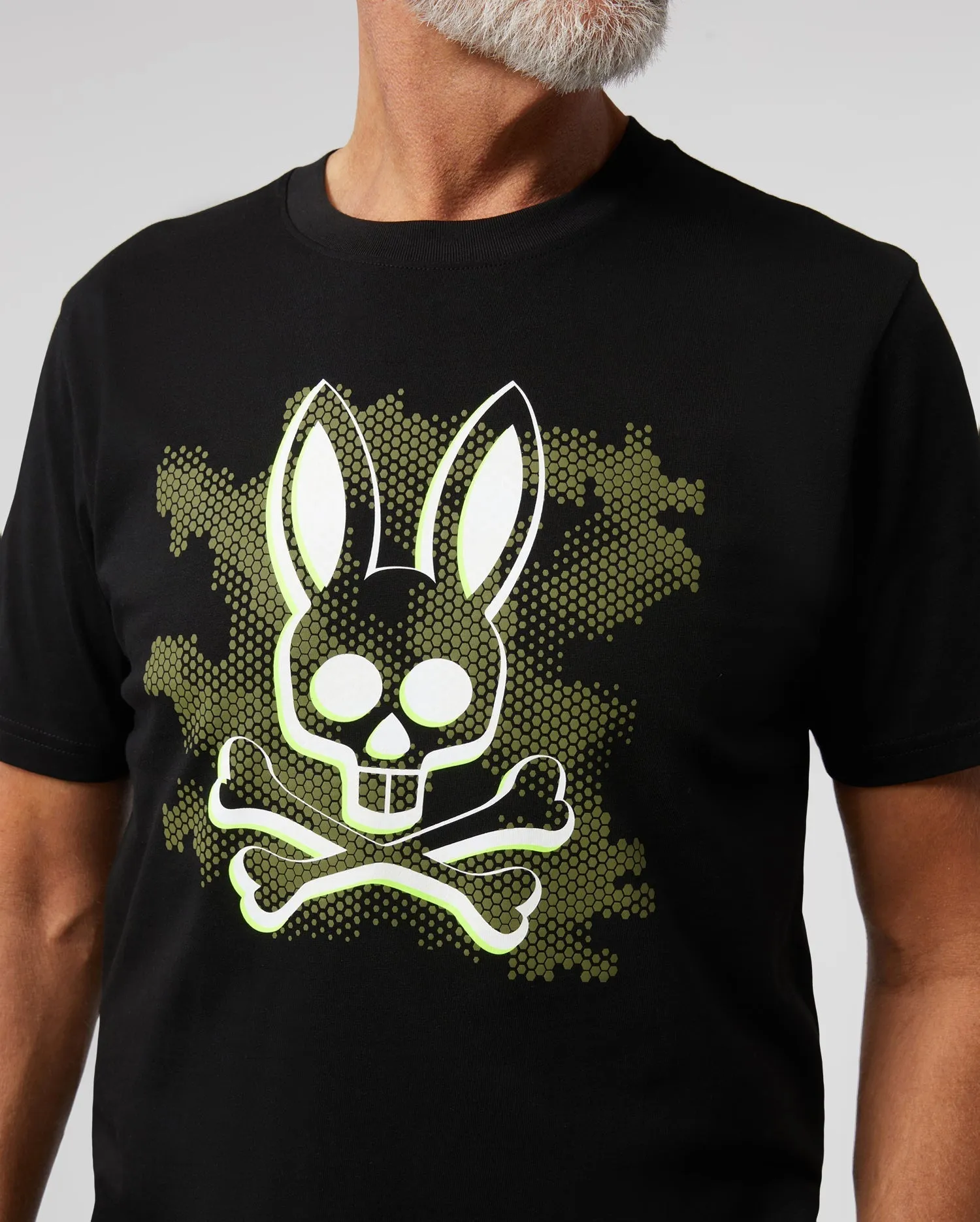 Psycho Bunny Mens Rockaway Graphic Tee - Black