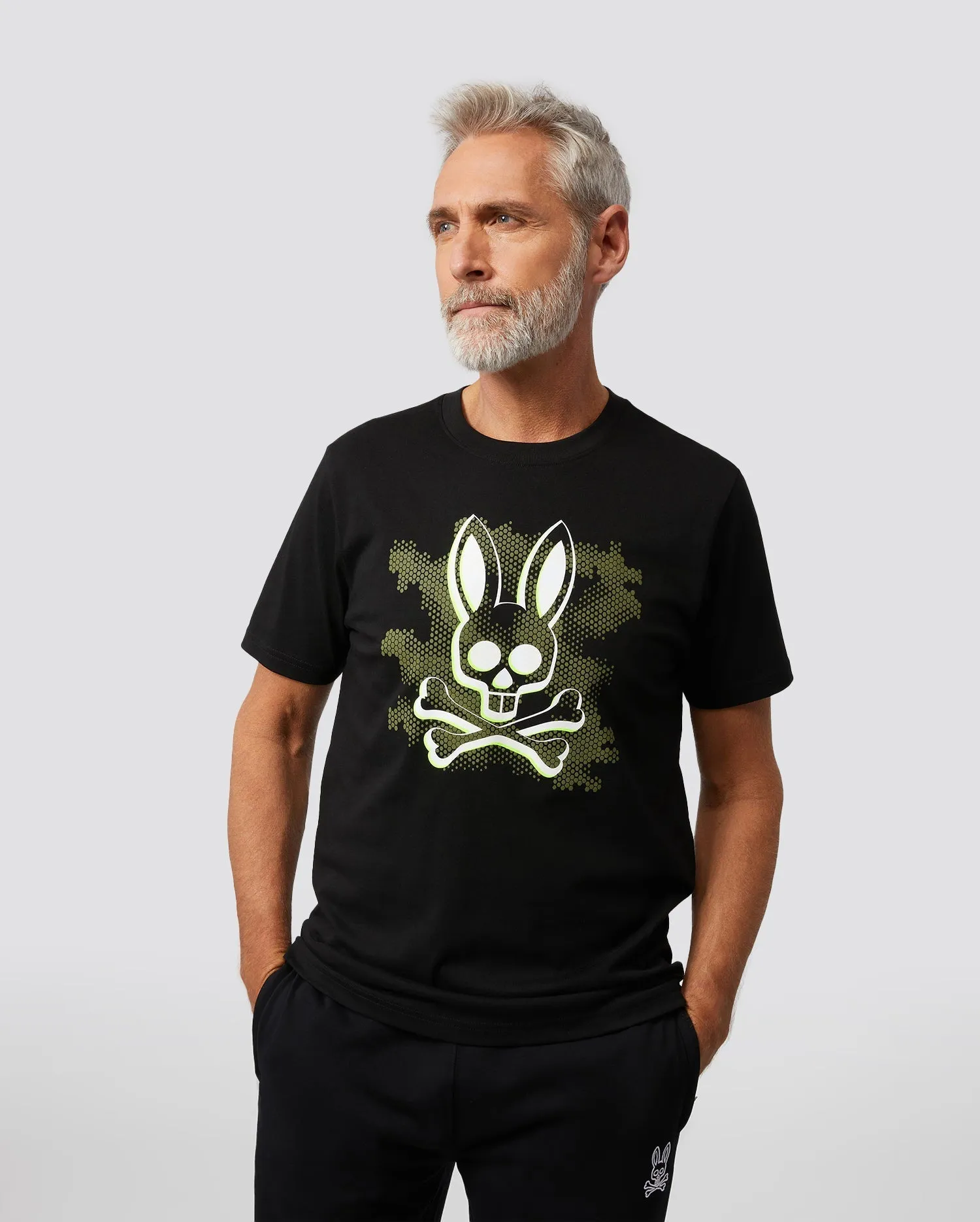 Psycho Bunny Mens Rockaway Graphic Tee - Black