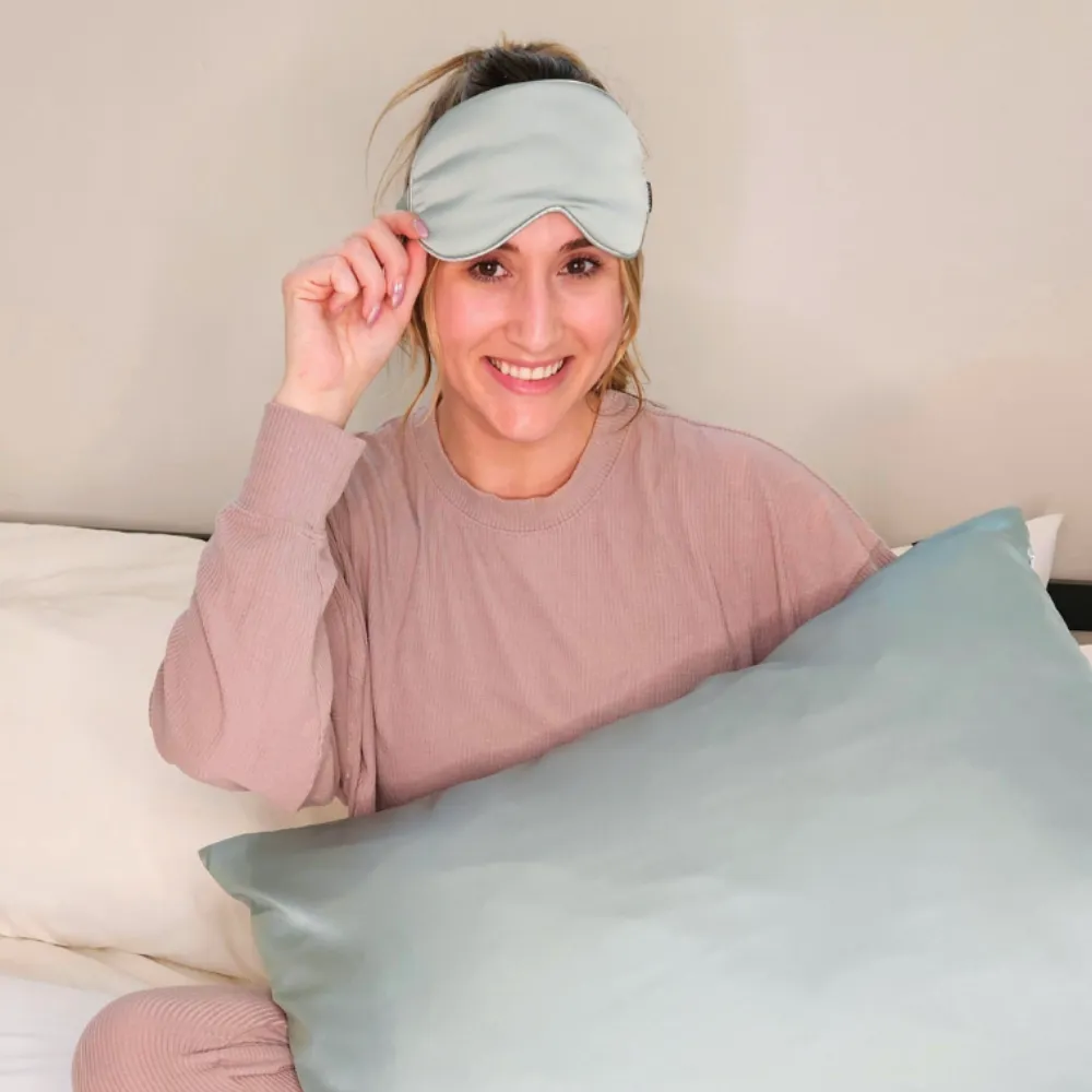 Satin Eye Mask Seafoam