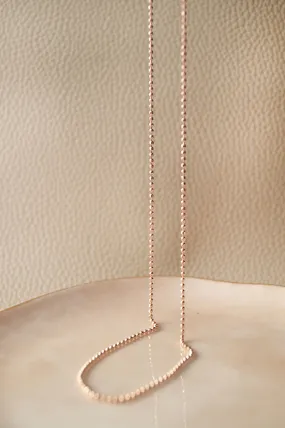 Shinning Tiny Balls Rose Gold Plated Sterling Silver Chain